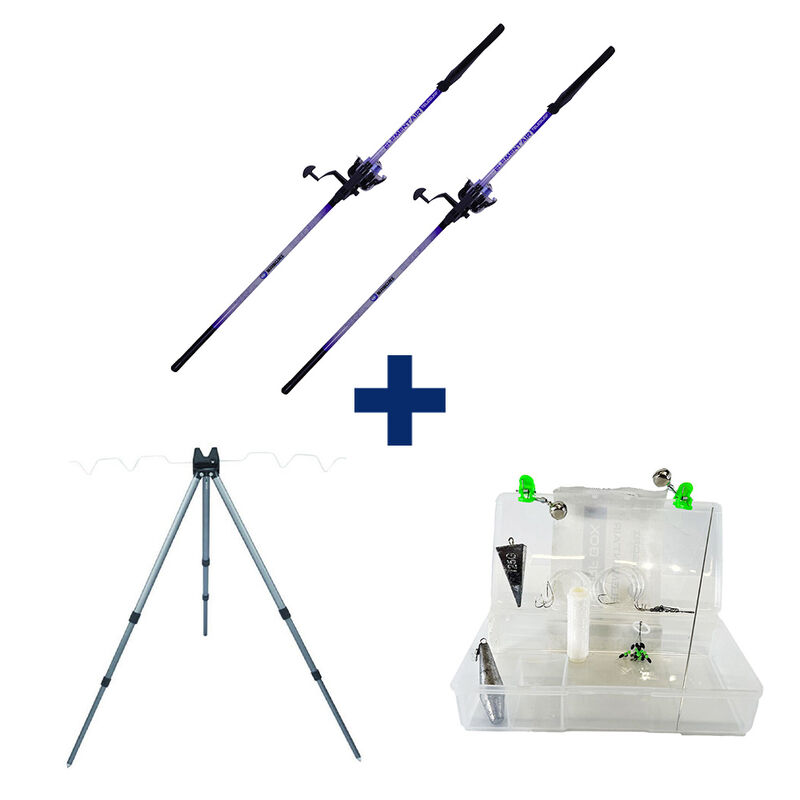 Pack Elementair Telesurf 390 M + Trepied Quai + Surf Box + Fourreau Surf - Packs et ensembles | Pacific Pêche