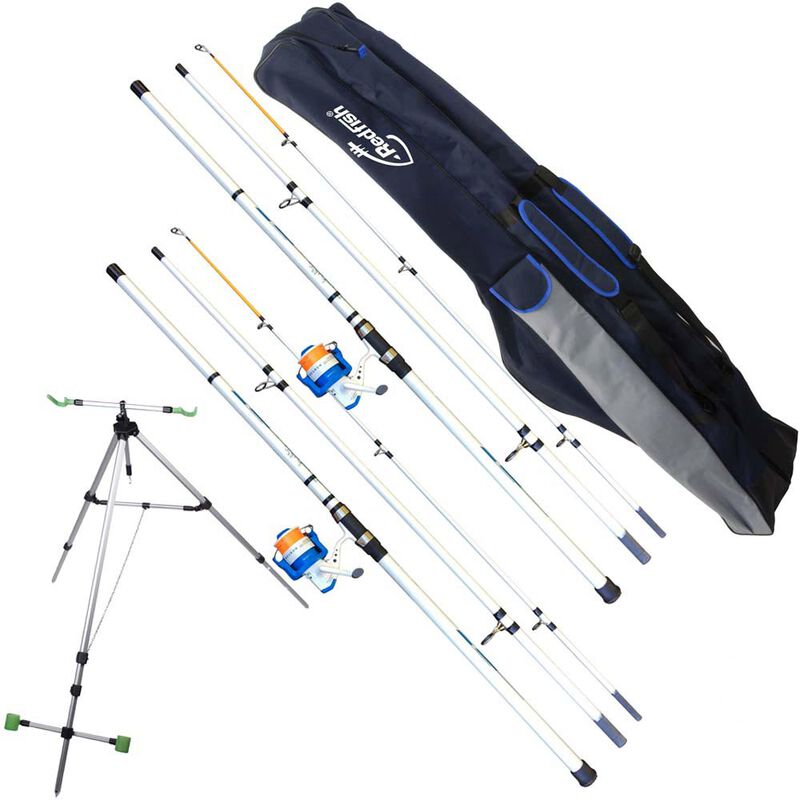 Pack surfcasting mitchell 2 cannes 4.50m + 2 moulinets + 1 fourreau + trepied - Packs et ensembles | Pacific Pêche