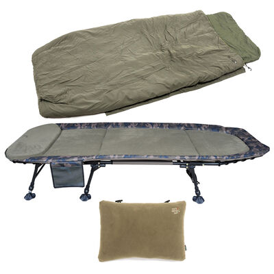 Pack Bedchair H Max Camo + Duvet + Pillow - Bivouac Confort | Pacific Pêche