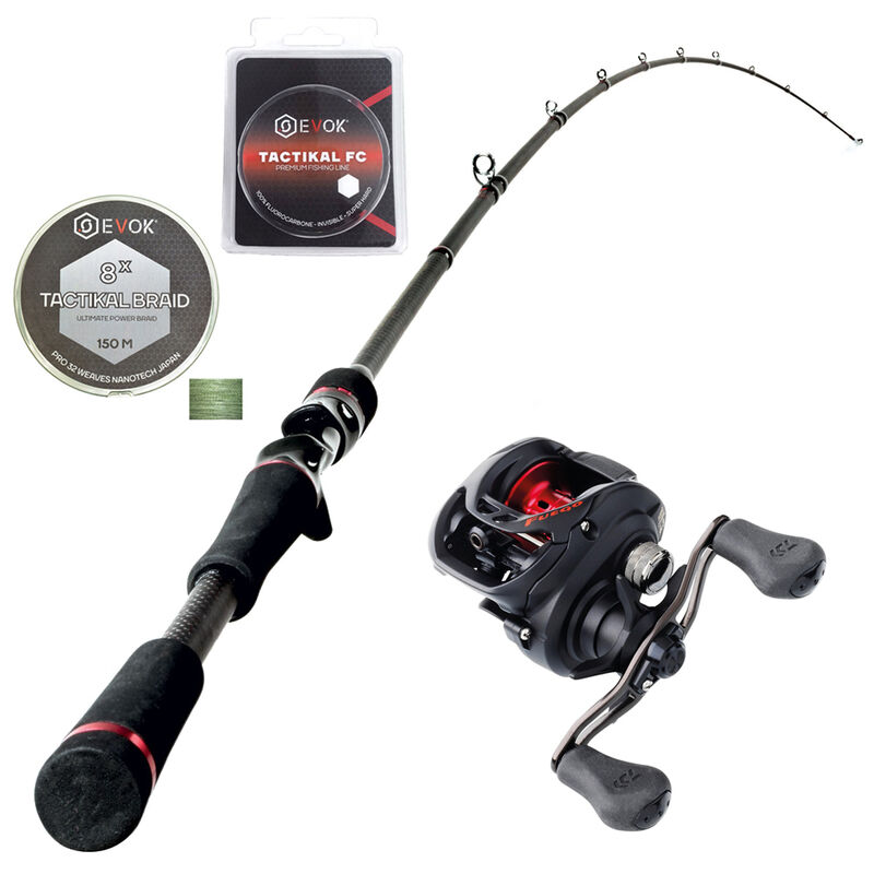 Canne Casting Aerian 702HB 2m13, 14-42g + Fuego CT 100 + Tresse +  Fluorocarbon