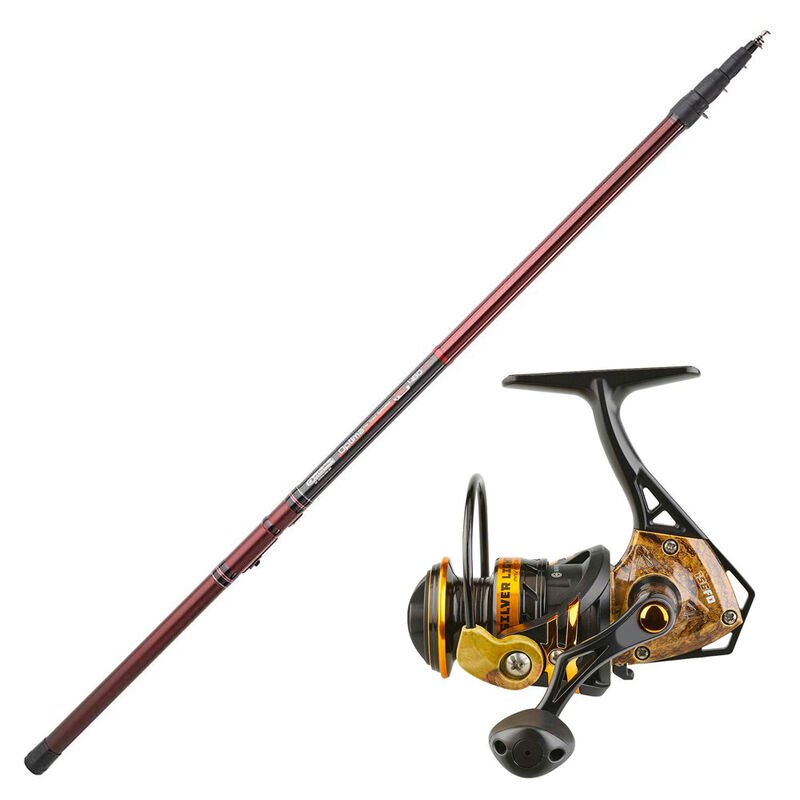 Ensemble Toc Canne T&eacute;l&eacute;r&eacute;glable Optima RC 4.80m, max 30g + Moulinet Garbolino Silver Light 1500 FD - Packs | Pacific P&ecirc;che