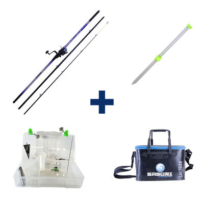 Pack Elementair Surf 420 + Surf Box + Pique Surf Alu 1 M + Baksalt - Tous nos packs | Pacific P&ecirc;che
