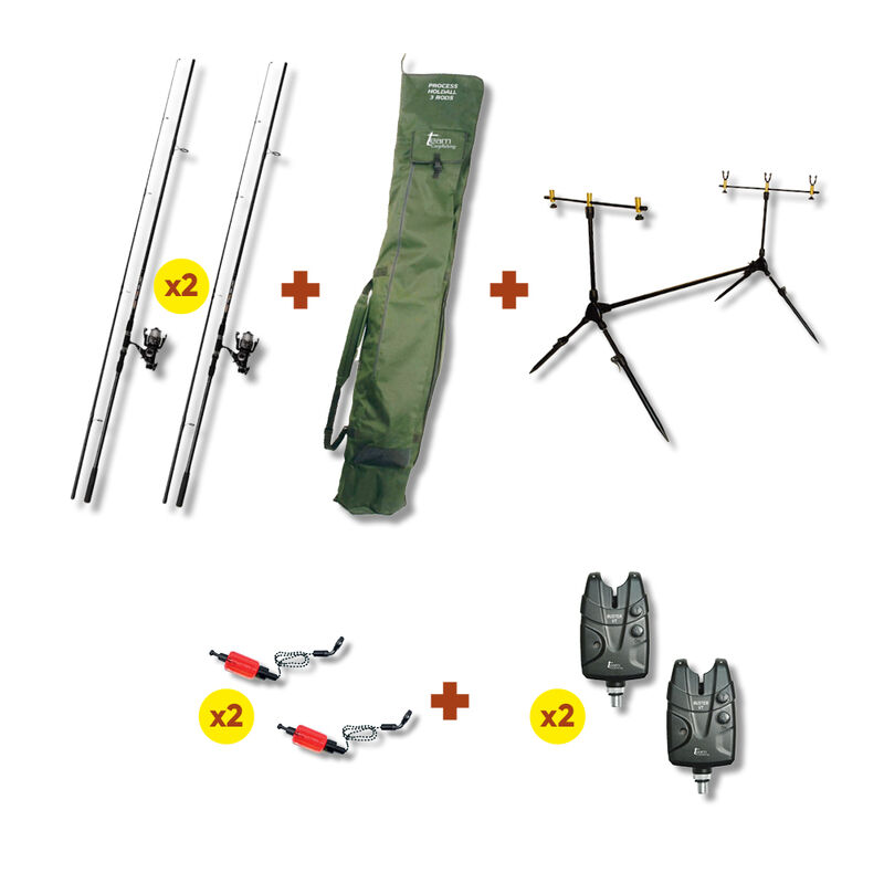 Pack Carpe Complet 2 Combos Tech Carp + Détecteurs + Rodpod + Fourreau - Cannes | Pacific Pêche