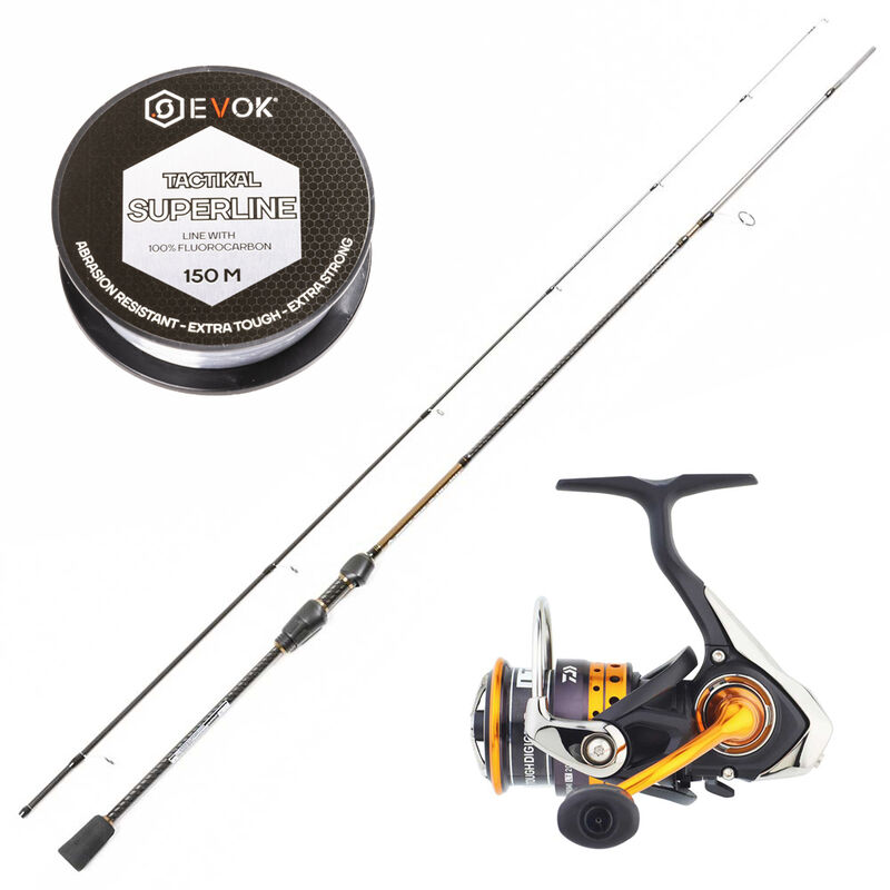 Pack lancer truite Evok Invictus 722L 2.19m 5-14g + Daiwa Iprimi LT 2000 SXH + Nylon - Packs Spinning | Pacific P&ecirc;che
