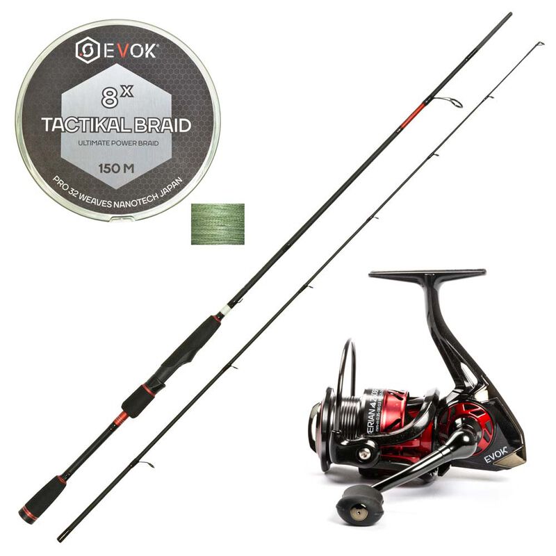 Pack Qualium 602 1m80 3-10g + Aerian 2508 + tresse 0.10 MM - Packs et ensembles | Pacific Pêche