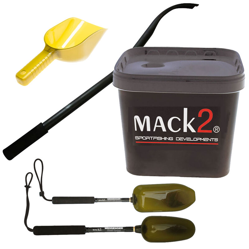 Pack Mack2 Amor&ccedil;age Messenger Seau + Lance Bouillette + Pelles - App&acirc;ts / Bateaux amorceur / Spodding | Pacific P&ecirc;che