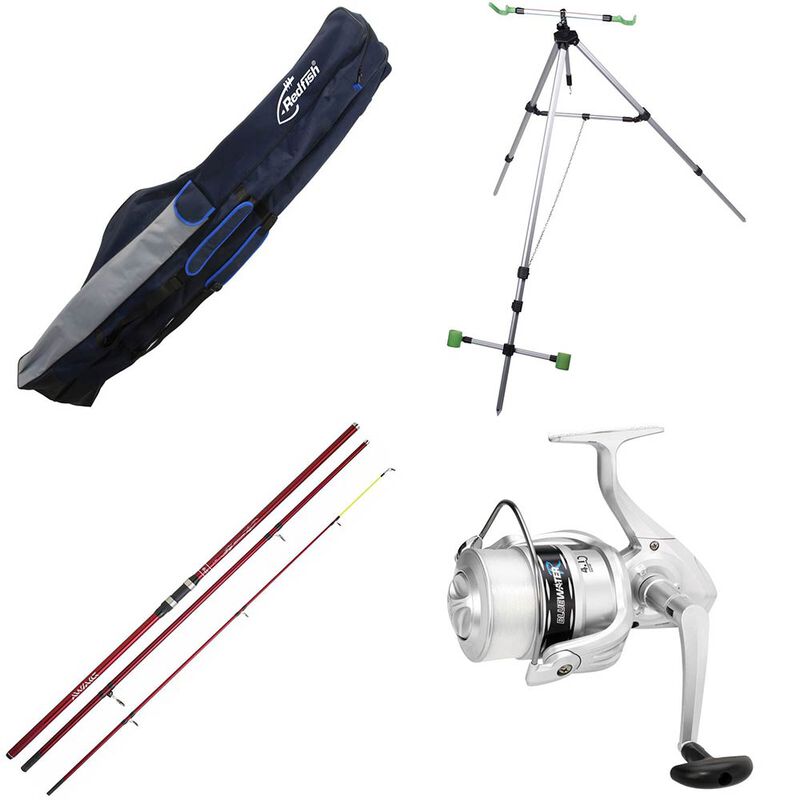 Pack surfcasting canne Daiwa 4.20m + moulinet + trepied + fourreau - Packs et ensembles | Pacific P&ecirc;che