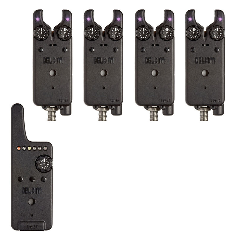 Pack 4 détecteurs carpe delkim txi-d + centrale rx-d (violet) - Détections | Pacific Pêche