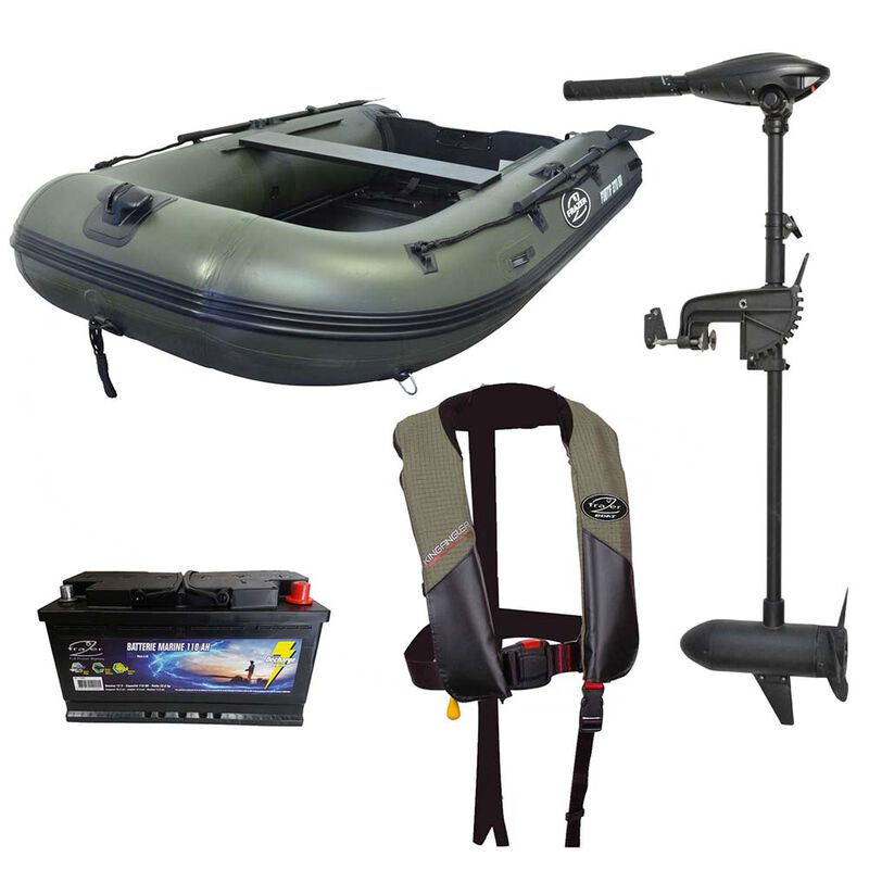 Pack Frazer Furtif 270 HD + Moteur 55 lbs + Batterie 110Ah + Gilet de sauvetage - Packs | Pacific P&ecirc;che