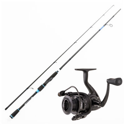 Ensemble spinning Canne Qualium 732 10/35g + moulinet Mitchell MX5 Spin 40 FD - Cannes surfcasting | Pacific Pêche