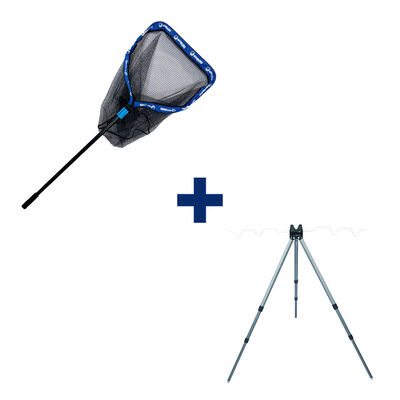Pack Trepied Quai + Telesco Net Rubber - Packs et ensembles | Pacific Pêche
