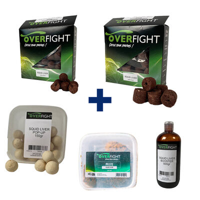 Pack Squid Liver complet &ndash; Boilies, Boost, Pop-Up, Paste, Pellets - Packs et ensembles | Pacific P&ecirc;che
