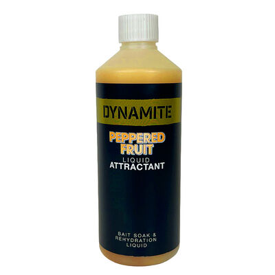 Liquide Attractant Dynamite Baits Peppered Fruit Attract 500ml - Boosters / dips | Pacific P&ecirc;che