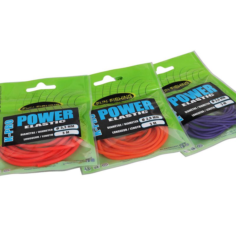 &Eacute;lastiques  creux fun fishing k-pro power elastic 2.5mm - Destockage | Pacific P&ecirc;che