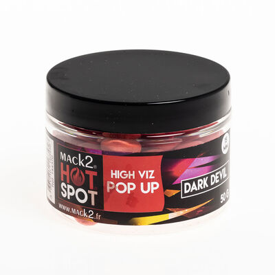 Bouillettes flottantes carpe mack2 fluo pop up dark devil 15mm 50g - Flottantes | Pacific Pêche