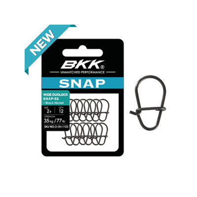 Agrafe BKK Wide  Duolock Snap-52 (x12) - Emerillons et Agrafes | Pacific P&ecirc;che