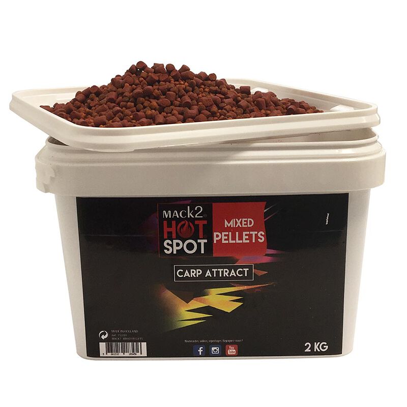 Seau pellets mack2 mixed carp attract pellets 2kg - Amorçages | Pacific Pêche