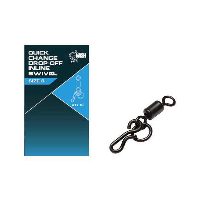 Emerillons nash quick change drop off inline swivel - Emerillons carpe | Pacific P&ecirc;che