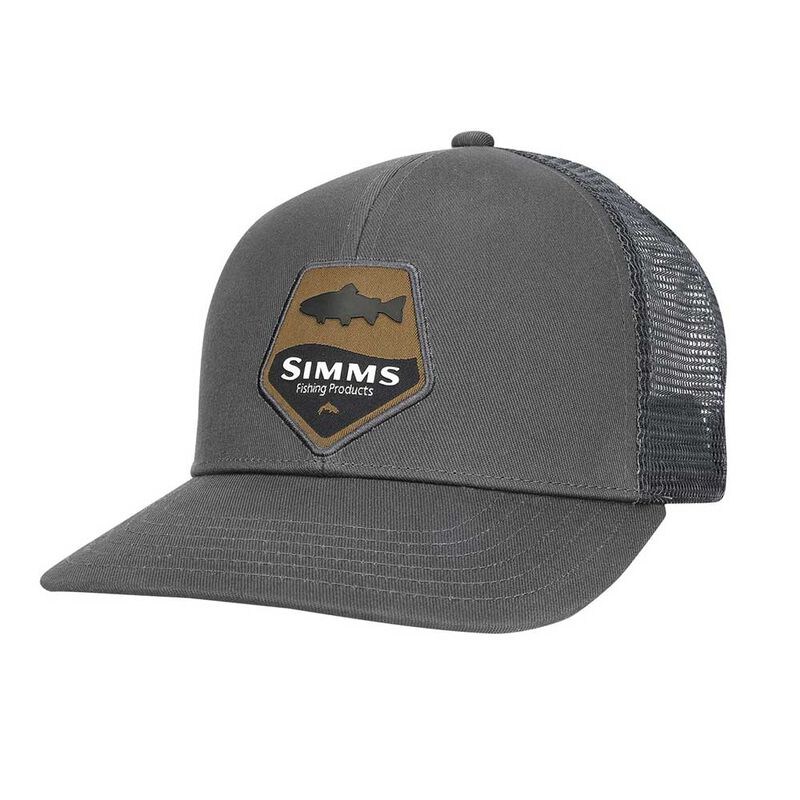 Casquette simms trout patch trucker carbon - Casquettes | Pacific P&ecirc;che