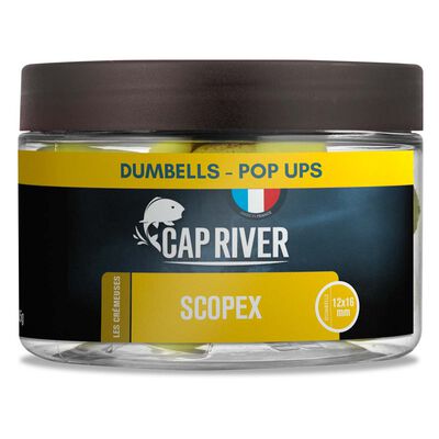 Dumbells Pop Up Cap River Scopex 12x16mm - Flottantes | Pacific Pêche