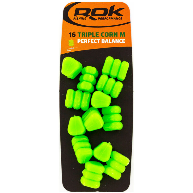 Maïs artificiels carpe rok triple corn m perfect balance (x16) - Imitations | Pacific Pêche