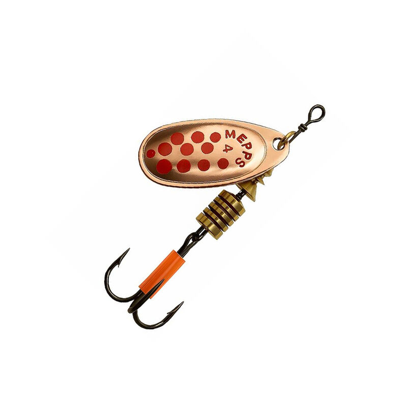 Cuillère Tournante Mepps Comet Cuivre Points Rouges - Cuillères Tournantes | Pacific Pêche