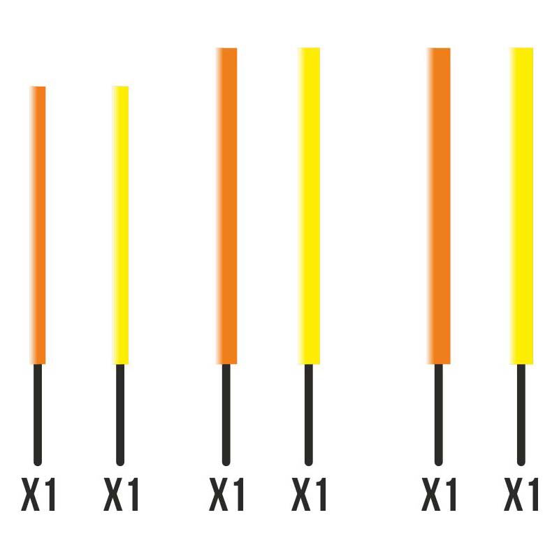 Antennes Garbolino Pack de 6 Antennes Insert Court Plastique Creuse 1.5/2/2.5mm - Flotteurs Fixes | Pacific Pêche