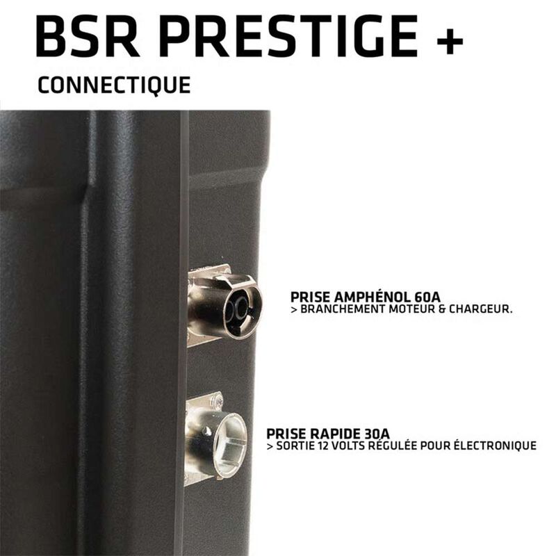 Valise BSR PRESTIGE+ LifePO4 Gen3 36V/200Ah + chargeur+ prise sondeur - Batteries | Pacific P&ecirc;che