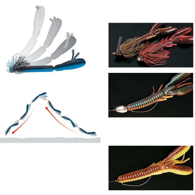 Leurre Souple Ecrevisse Deps Deathadder Hog 12.5cm, 21g (x6) - Ecrevisses / Cr&eacute;atures | Pacific P&ecirc;che