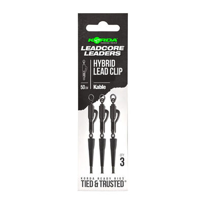 Leadcore Korda Kable Leadcore Leader Hybrid Lead Clip Weed 50cm - Leadcore | Pacific P&ecirc;che