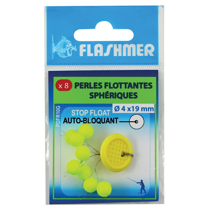 Perles flottantes sphériques flashmer stop float 10mm
