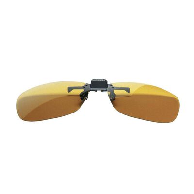 Clip solaire polarisant pour la pêche adaptable sur lunettes de vue.