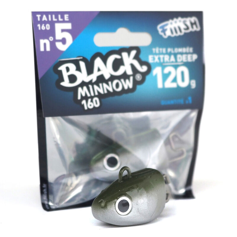 Tete plombee fiiish black minnow160 extra deep 120g (x1) - Têtes Plombées | Pacific Pêche