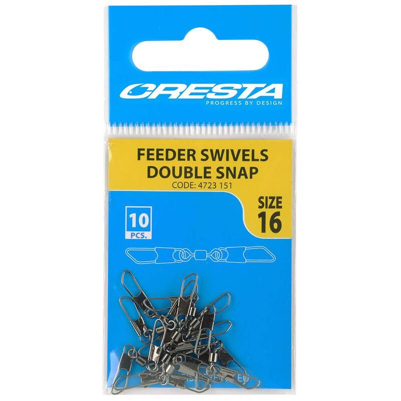 Cresta Feeder Swivel Double Snap (x10) - Acc. de montage feeder | Pacific P&ecirc;che