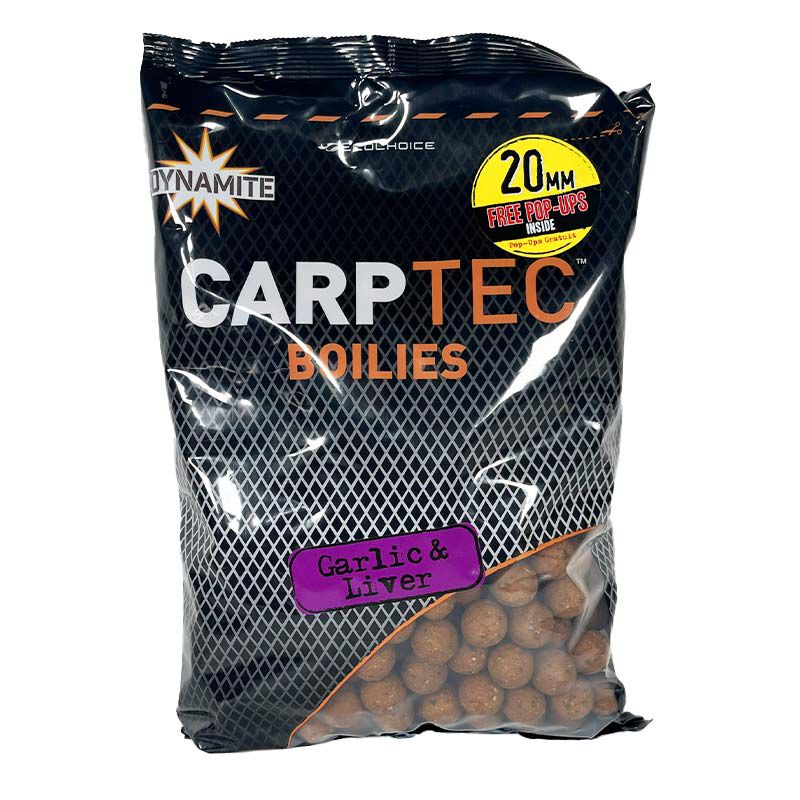 Bouillettes Dynamite Baits CarpTec Garlic & Liver 20mm 1.8kg - Denses | Pacific P&ecirc;che