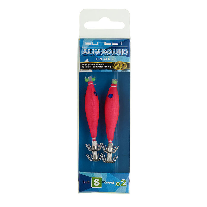 Bas de ligne Tataki Sunset Sunsquid Oppa&iuml; Taille M 9cm (x2) - Turluttes | Pacific P&ecirc;che