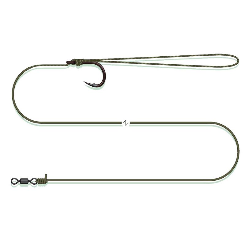 Bas de Ligne Madcat Coated Pellet Rig 65cm 0.90mm/1.20mm n&deg;2/0 - Bas de lignes mont&eacute;s | Pacific P&ecirc;che