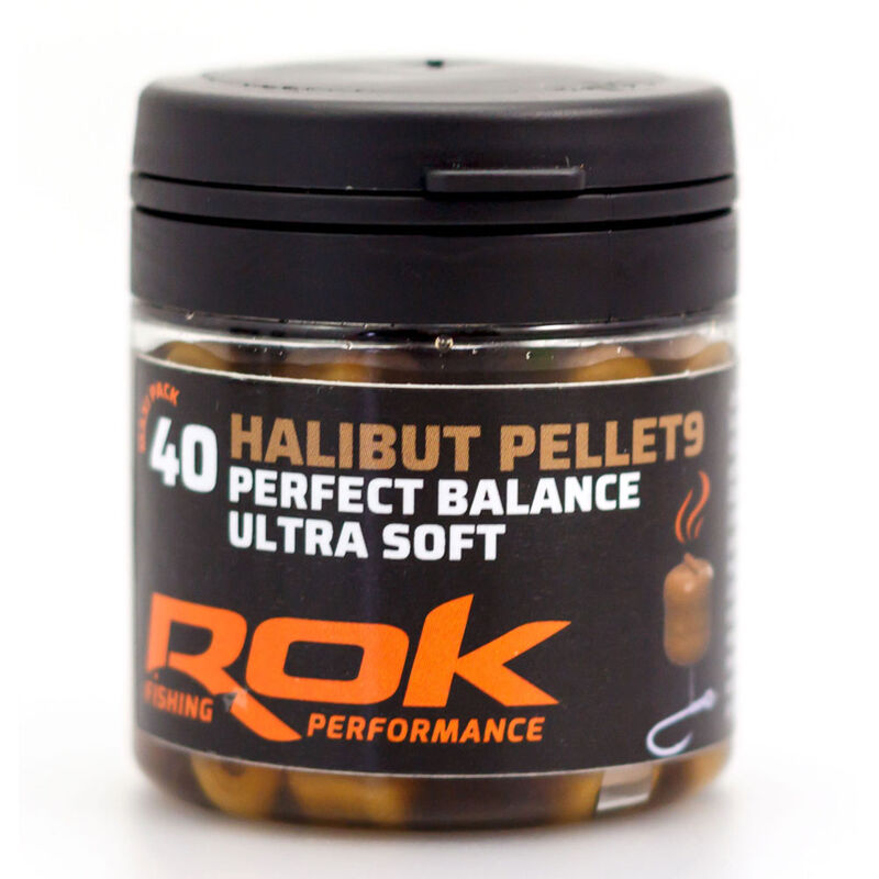 Pellets artificiels carpe rok halibut pellet 9mm perf. bal. marron +dip (x40) - Imitations | Pacific Pêche