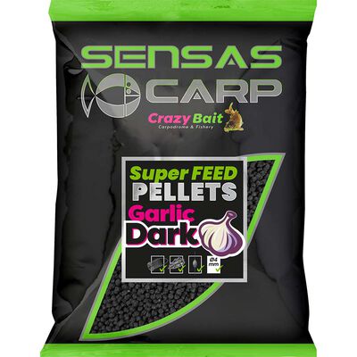 Pellet Sensas Super Feed Garlic Dark 650 g - Pellets | Pacific P&ecirc;che