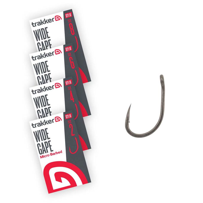 Hameçons Trakker Wide Gape Hooks Micro Barbed x5 - Hameçons | Pacific Pêche