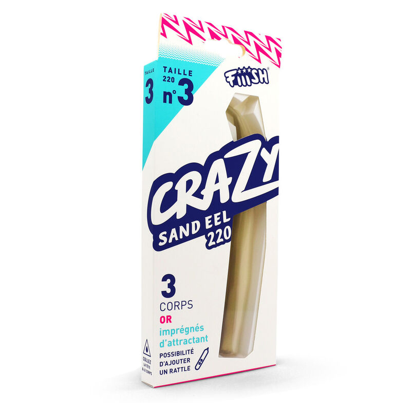 Leurre souple fiiish corps crazy sand eel 220 22cm (x3) - Leurres souples | Pacific Pêche