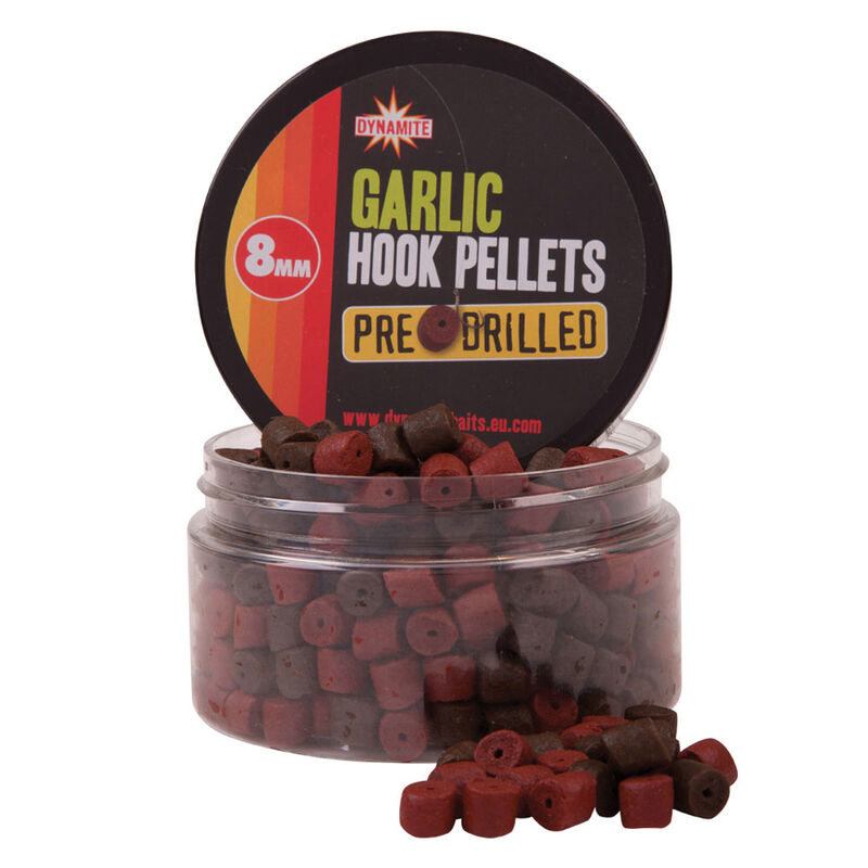Pellet Dynamite Baits Pre Drilled Garlic Hook Pellets 8mm, 150g - Pellets | Pacific Pêche