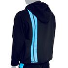 Sweat &agrave; capuche rive sans zip couleur noir-aqua - Sweat Shirt | Pacific P&ecirc;che