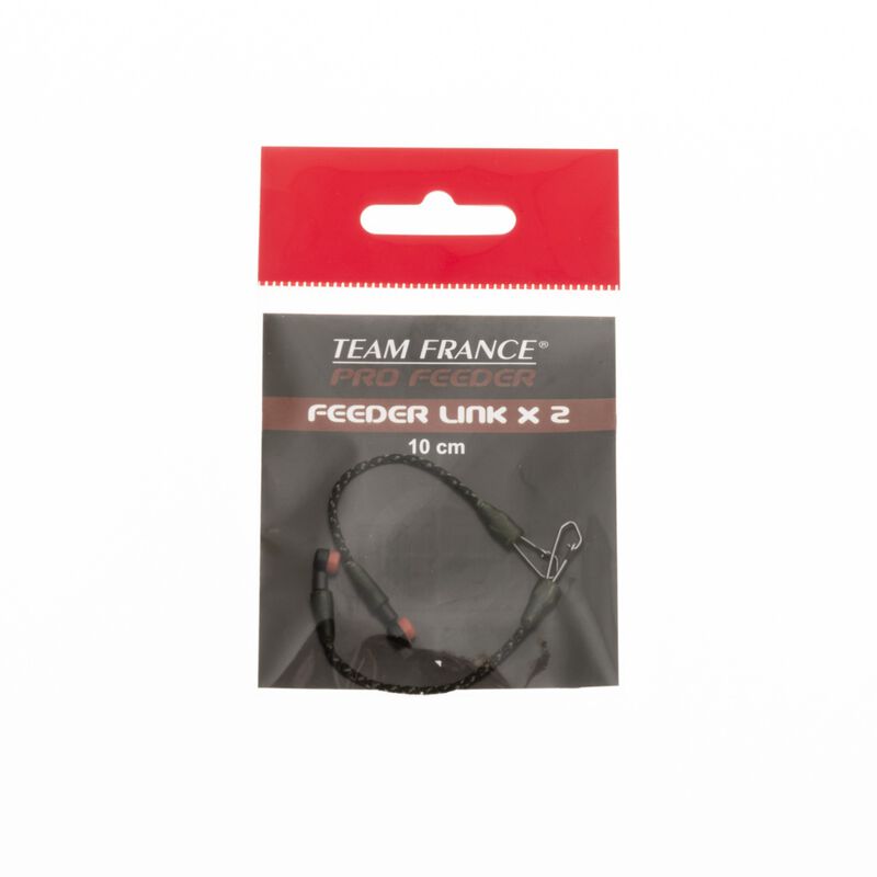 Feeder link tressé team france 10cm (2 piéces par pochette) - Acc. de montage feeder | Pacific Pêche