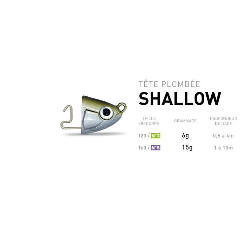 Tete plombee fiiish black minnow 120 shallow 6g (x2) - Têtes Plombées | Pacific Pêche