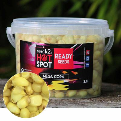 Graine cuite carpe mack2 ready made mega corn 2.3l - Prêtes à l'emploi | Pacific Pêche
