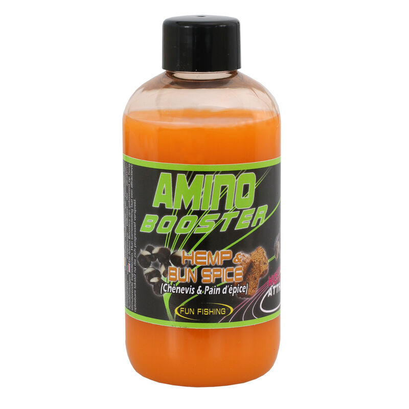 Additif liquide coup fun fishing amino booster hemp and bun spice 185ml - Additifs | Pacific Pêche