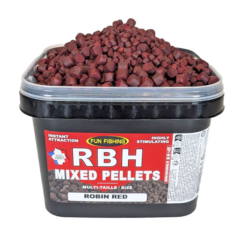 Mixed Pellets Fun Fishing RBH 2 Diam&egrave;tres 1,5kg Robin Red - Amor&ccedil;ages | Pacific P&ecirc;che