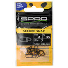 Agrafe carnassier spro matt black secure snap (x7) - Agrafes | Pacific P&ecirc;che