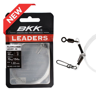 Bas de ligne fluorocarbone brochet BKK Fluorocarbon Leader-HD 50cm (x2) - Bas de ligne mont&eacute;s | Pacific P&ecirc;che